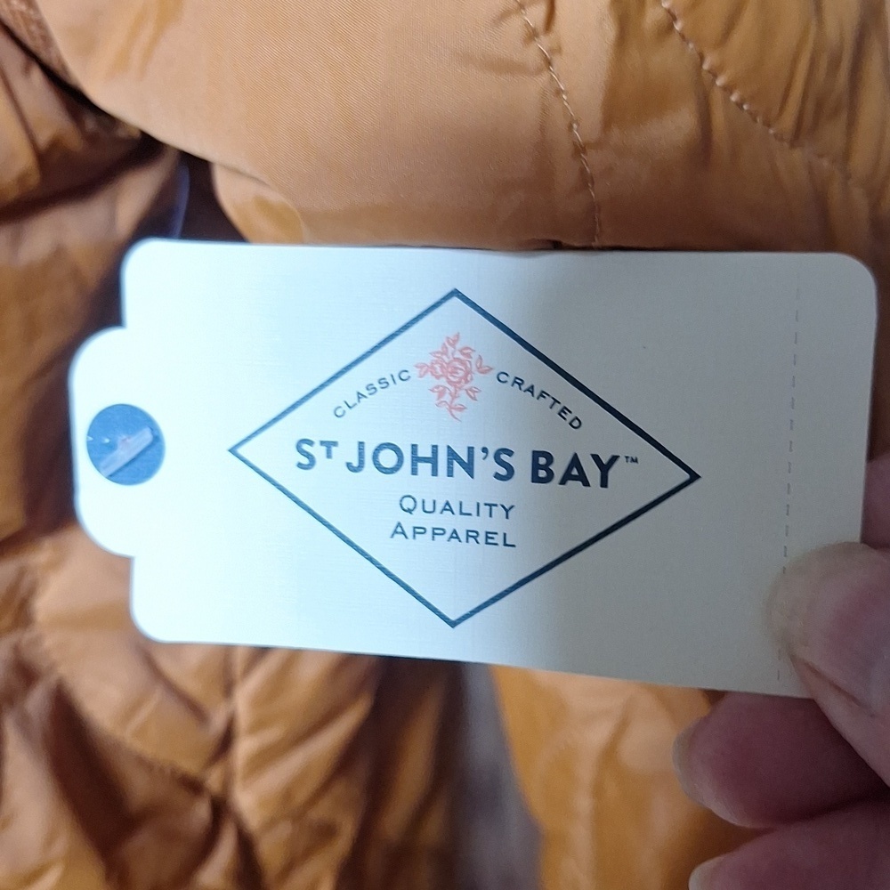 NWT St John's Bay orange all weather coat, with pockets. - Picture 4 of 12